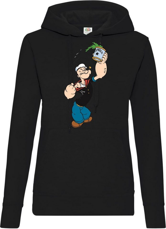 Youth Designz Kapuzenpullover Popeye Damen Hoodie Pullover mit modischem Print von Youth Designz