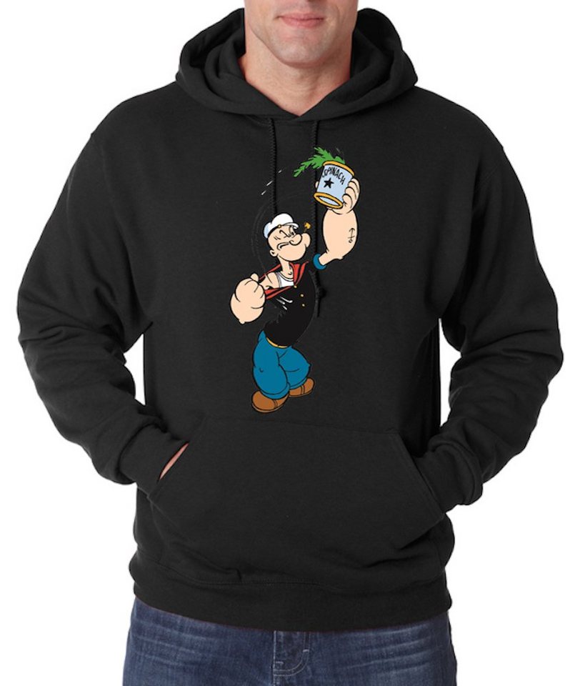 Youth Designz Kapuzenpullover Popeye Herren Hoodie Pullover mit modischem Cartoon Print von Youth Designz