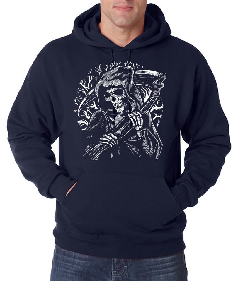 Youth Designz Kapuzenpullover Reaper Sensenmann Herren Hoodie Pullover mit trendigem Frontprint von Youth Designz