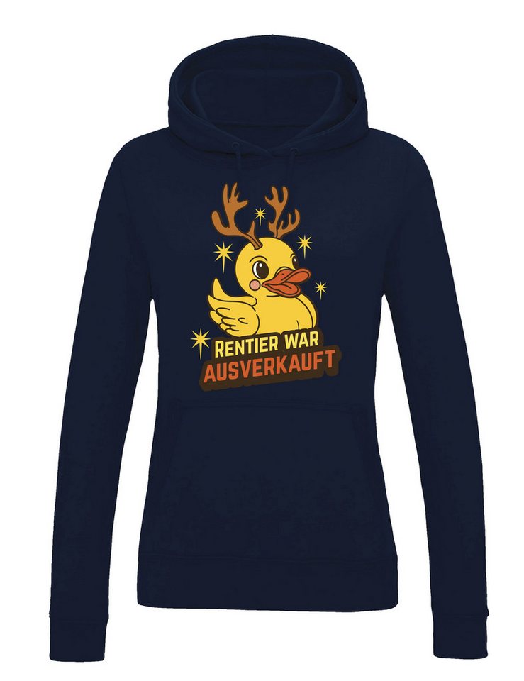 Youth Designz Kapuzenpullover "Rentier war Ausverkauft" Aufdruck Weinachten Damen Hoodie Geschenk mit lustigem Frontprint für Frauen von Youth Designz