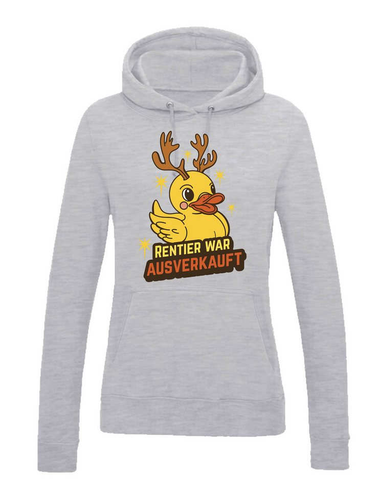 Youth Designz Kapuzenpullover "Rentier war Ausverkauft" Aufdruck Weinachten Damen Hoodie Geschenk mit lustigem Frontprint für Frauen von Youth Designz