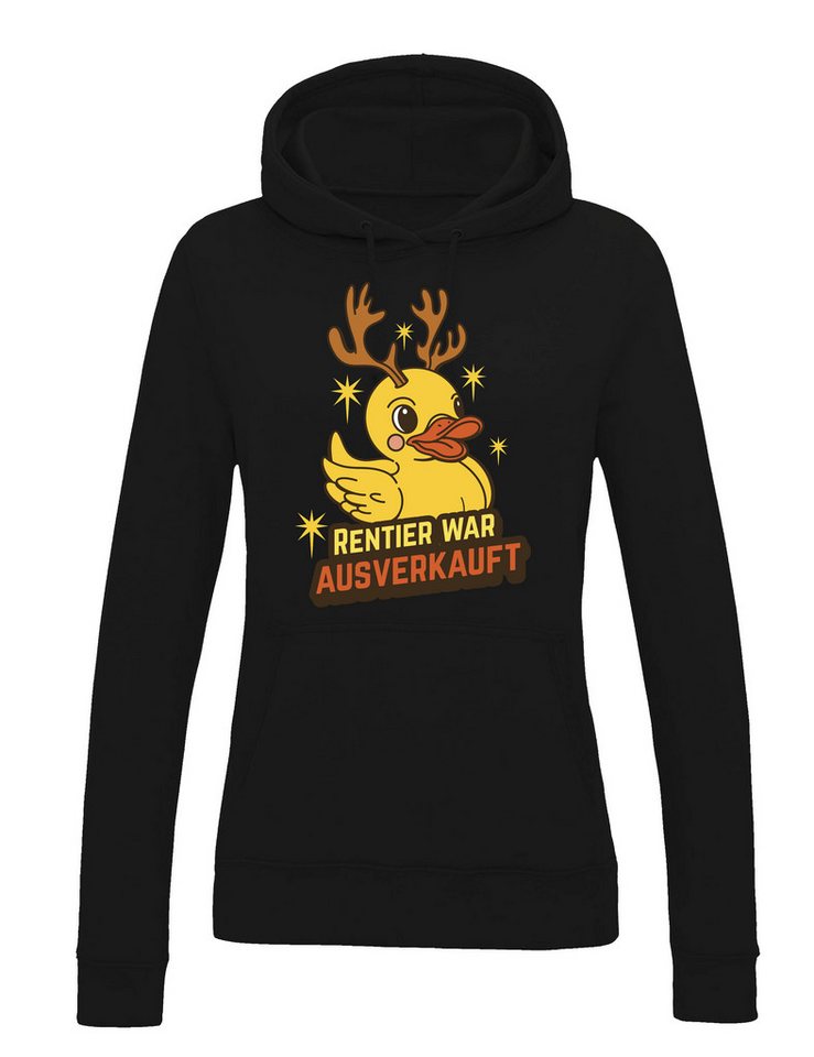 Youth Designz Kapuzenpullover "Rentier war Ausverkauft" Aufdruck Weinachten Damen Hoodie Geschenk mit lustigem Frontprint für Frauen von Youth Designz