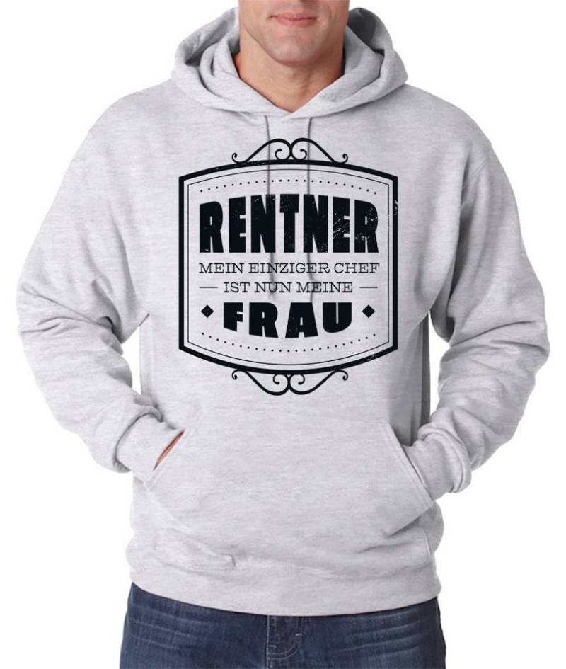 Youth Designz Kapuzenpullover "Rentner, mein einziger Chef ist meine Frau" Hoodie Pullover mit lustigem Frontprint von Youth Designz