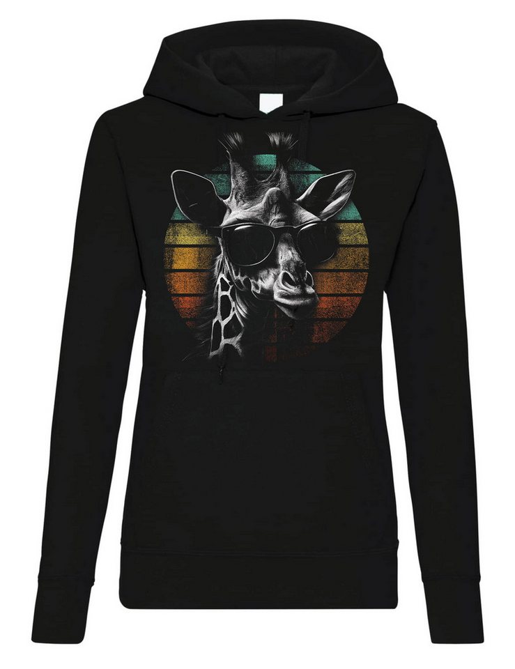 Youth Designz Kapuzenpullover RetroGiraffe Damen Hoodie Pullover mit lustigem Print von Youth Designz