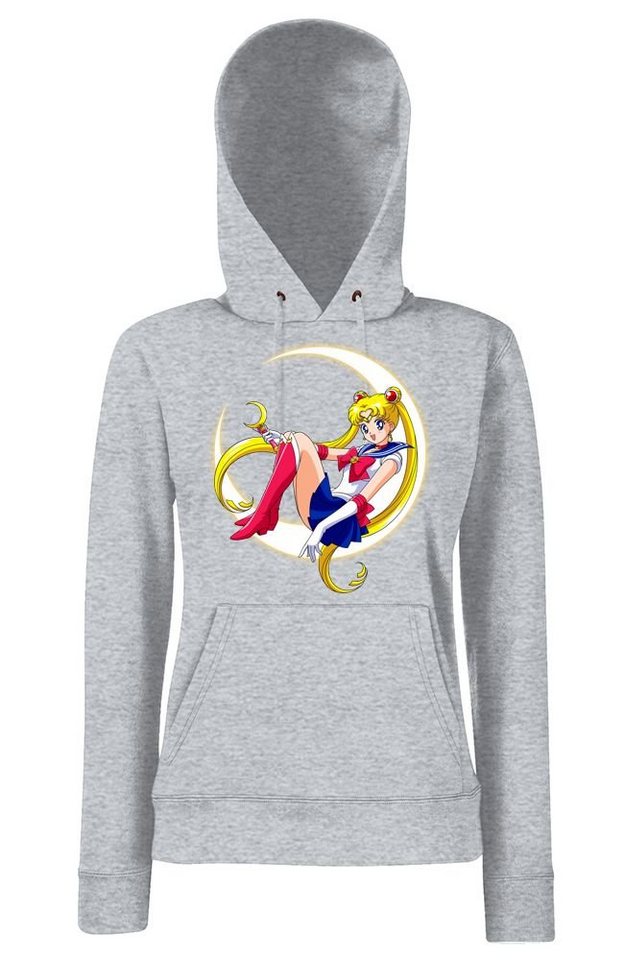 Youth Designz Kapuzenpullover Sailor Moon Damen Hoodie Pullover Mit modischem Frontprint von Youth Designz