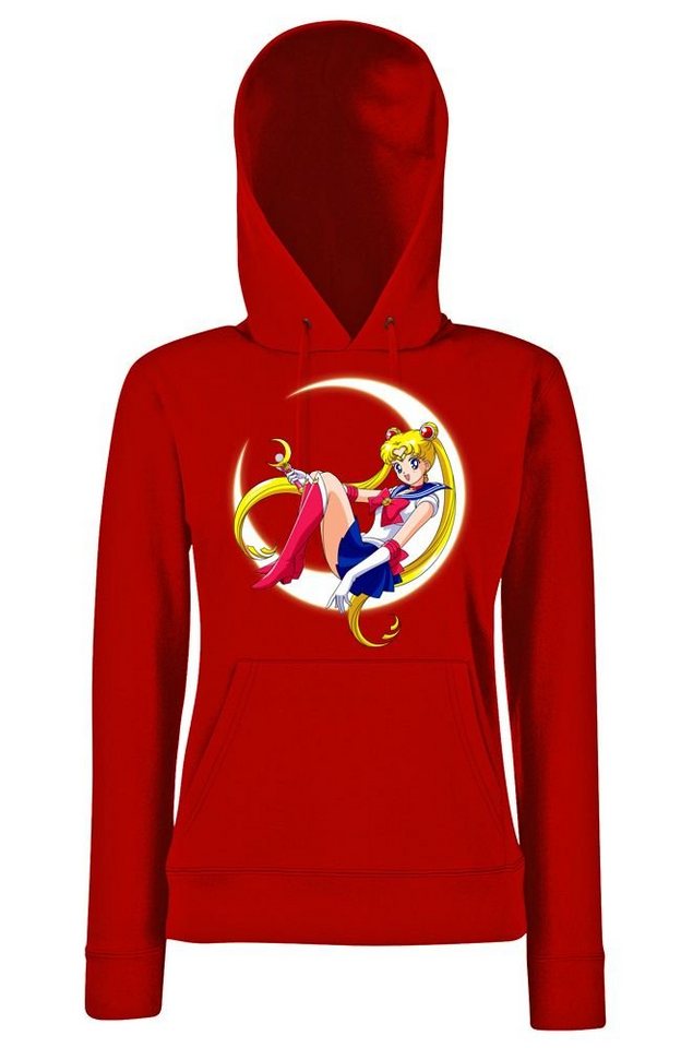 Youth Designz Kapuzenpullover Sailor Moon Damen Hoodie Pullover Mit modischem Frontprint von Youth Designz