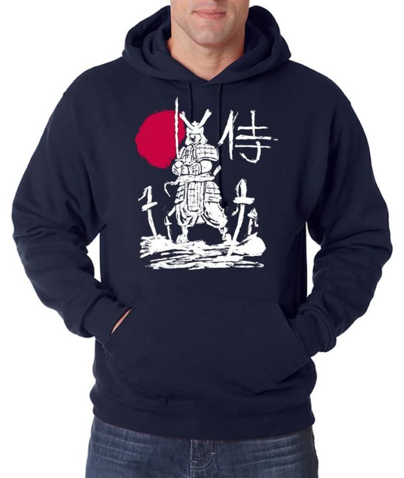 Youth Designz Kapuzenpullover Samurai Herren Hoodie Pullover mit Trendigem Japan Print Youth Designz Kapuzenpullover Samurai Herren Hoodie Pullover mit Trendigem Japan Print von Youth Designz