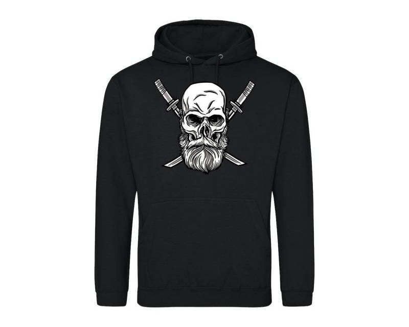 Youth Designz Kapuzenpullover Schädel Katana Herren Hoodie Pullover mit trendigem Frontprint von Youth Designz