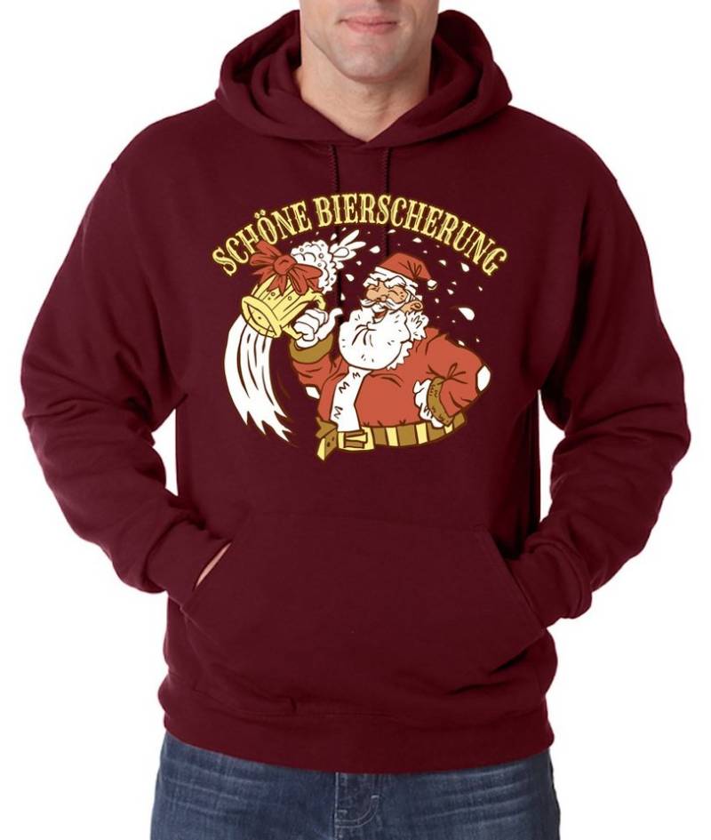 Youth Designz Kapuzenpullover "Schöne Bierscherung" Herren Hoodie Pullover mit trendigem Frontprint von Youth Designz