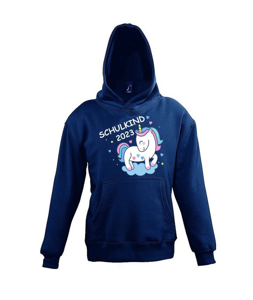 Youth Designz Kapuzenpullover Schulkind 2023 Kinder Hoodie mit süßem Einhorn Frontdruck von Youth Designz