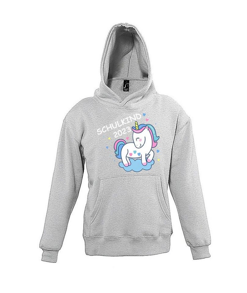 Youth Designz Kapuzenpullover Schulkind 2023 Kinder Hoodie mit süßem Einhorn Frontdruck von Youth Designz