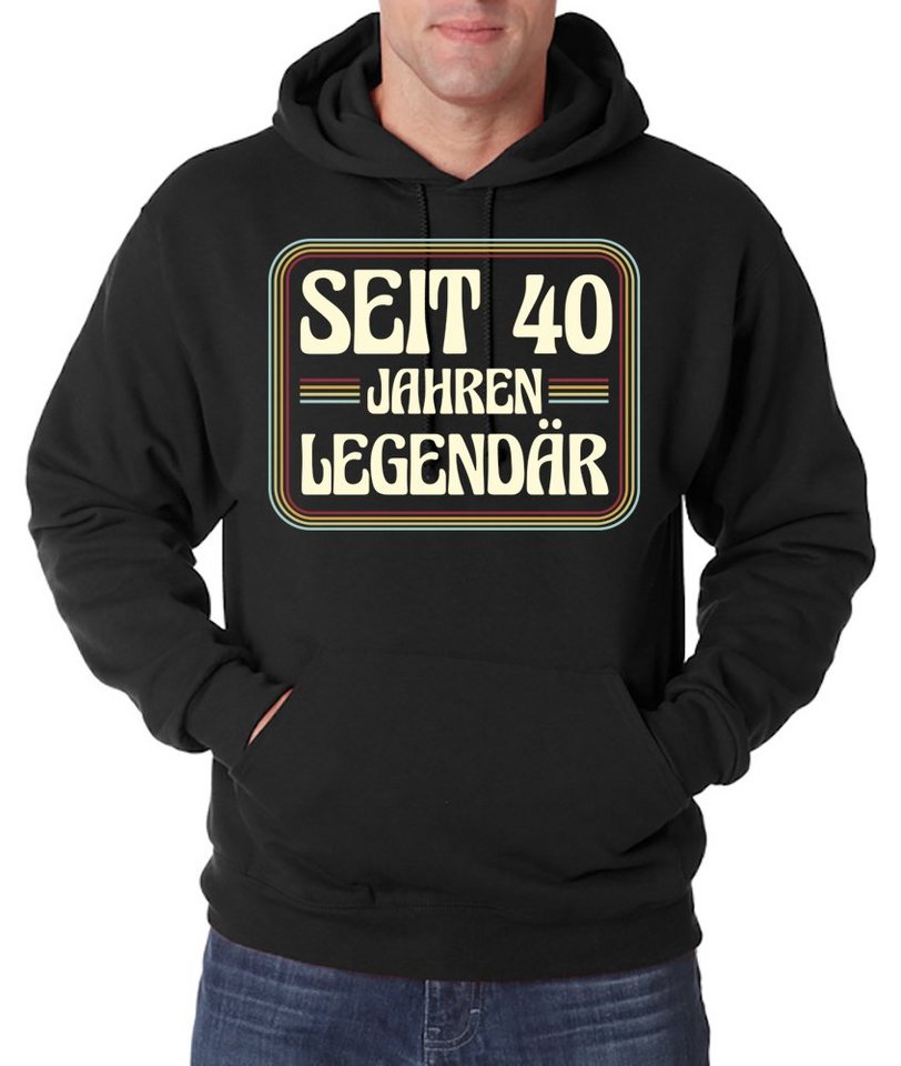 Youth Designz Kapuzenpullover Seit 40 Jahren Legendär Herren Hoodie Pullover mit geburtstag Print von Youth Designz