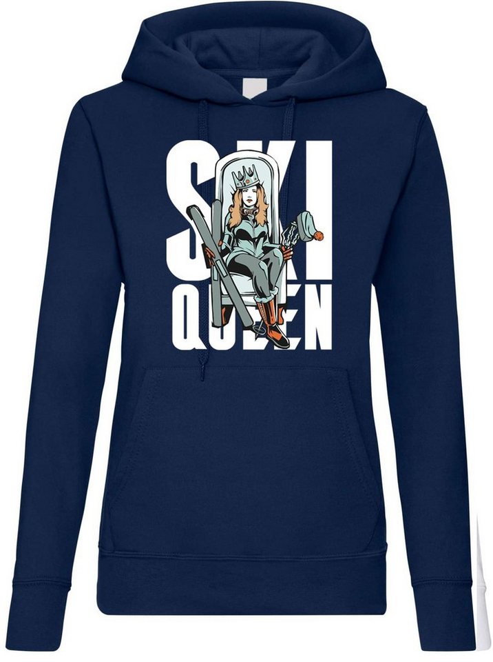 Youth Designz Kapuzenpullover Ski Queen Damen Hoodie Pullover mit trendigem Frontprint Youth Designz Kapuzenpullover Ski Queen Damen Hoodie Pullover mit trendigem Frontprint von Youth Designz