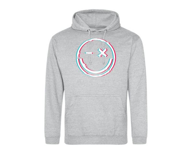 Youth Designz Kapuzenpullover Smile Glitch Herren Hoodie Pullover mit modischem Frontprint von Youth Designz