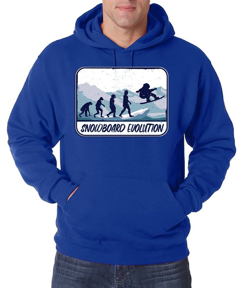 Youth Designz Kapuzenpullover Snowboard Evolution Herren Hoodie mit trendigem Frontprint von Youth Designz