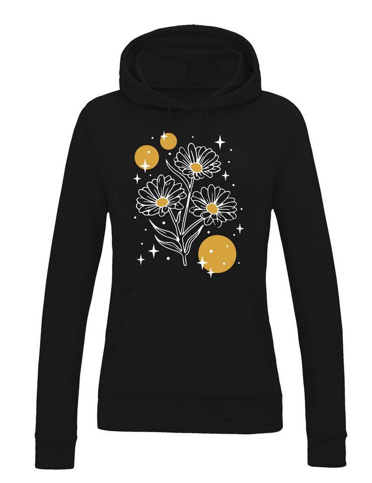 Youth Designz Kapuzenpullover Sparkling Flower Damen Hoodie Pullover mit fröhlichen Logo für Damen von Youth Designz