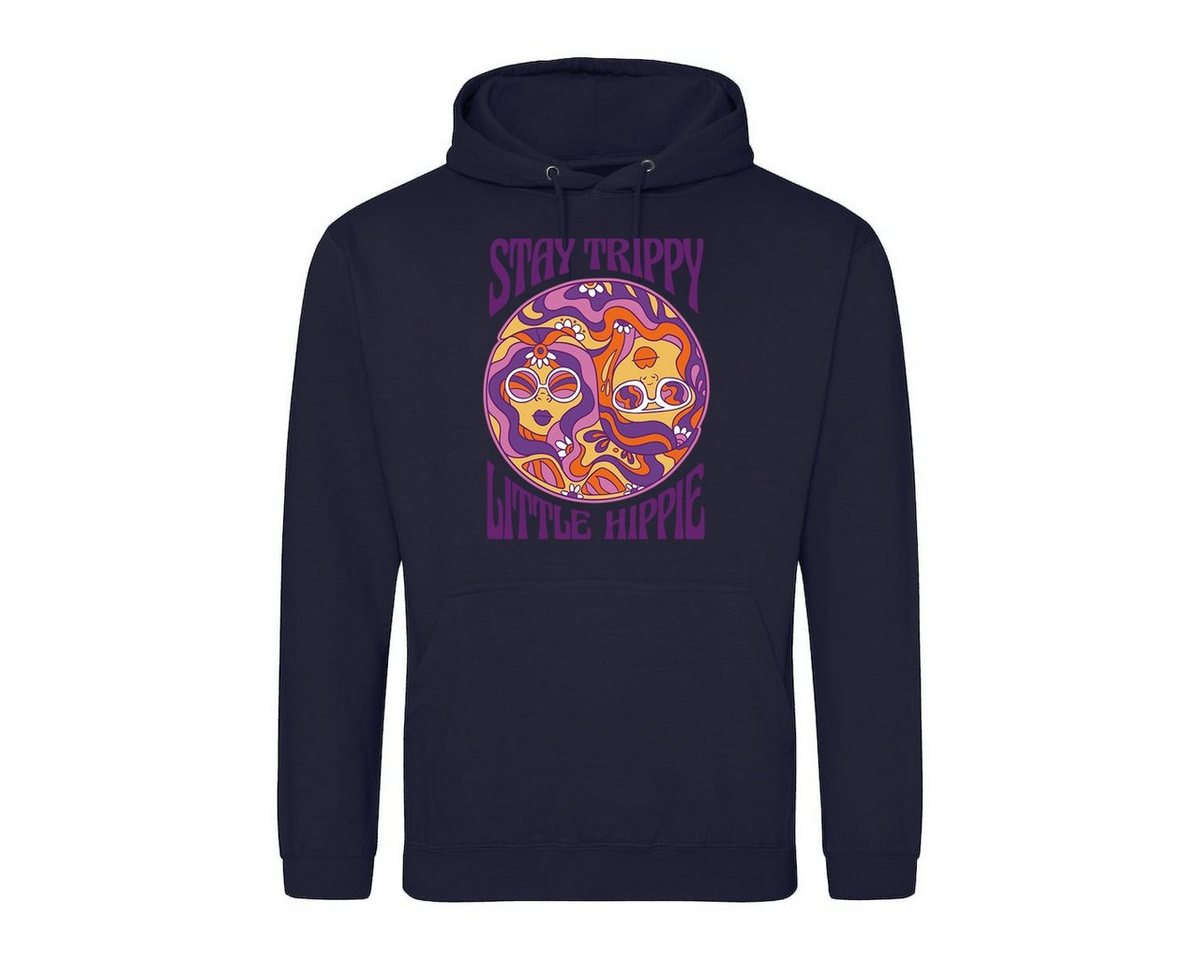 Youth Designz Kapuzenpullover Stay Trippy, Little Hippie Herren Hoodie Pullover mit trendigem Frontrpint von Youth Designz