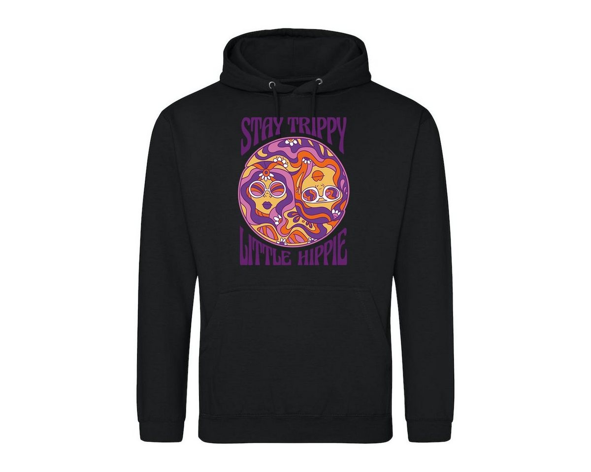 Youth Designz Kapuzenpullover Stay Trippy, Little Hippie Herren Hoodie Pullover mit trendigem Frontrpint von Youth Designz