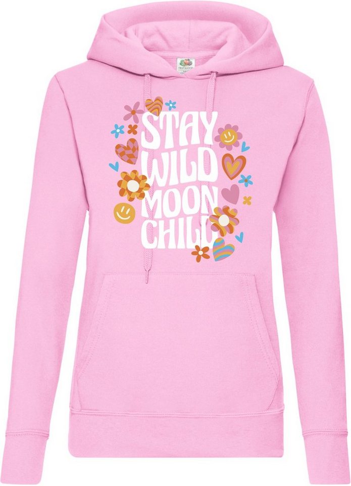 Youth Designz Kapuzenpullover Stay Wild Moon Chill" Damen Hoodie Pullover mit lustigem Frontprint" von Youth Designz