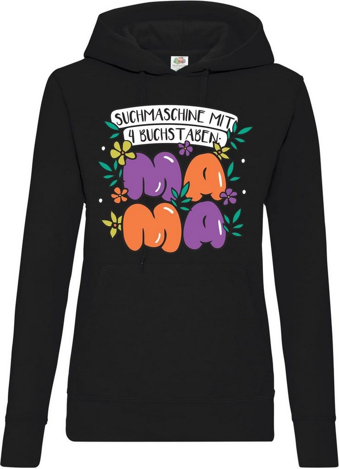 Youth Designz Kapuzenpullover "Suchmaschine mit vier Buchstaben, Mama" Damen Hoodie Pullover mit lustigem Frontprint von Youth Designz