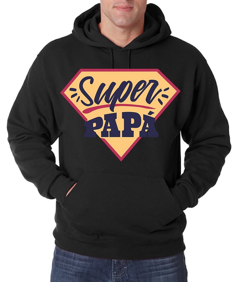 Youth Designz Kapuzenpullover Super Papa Herren Hoodie Pullover mit trendigem Superhelden Frontprint von Youth Designz