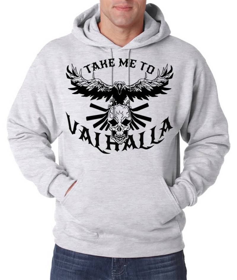 Youth Designz Kapuzenpullover Take me to Valhalla Herren Hoodie Pullover mit Mythologie Print von Youth Designz