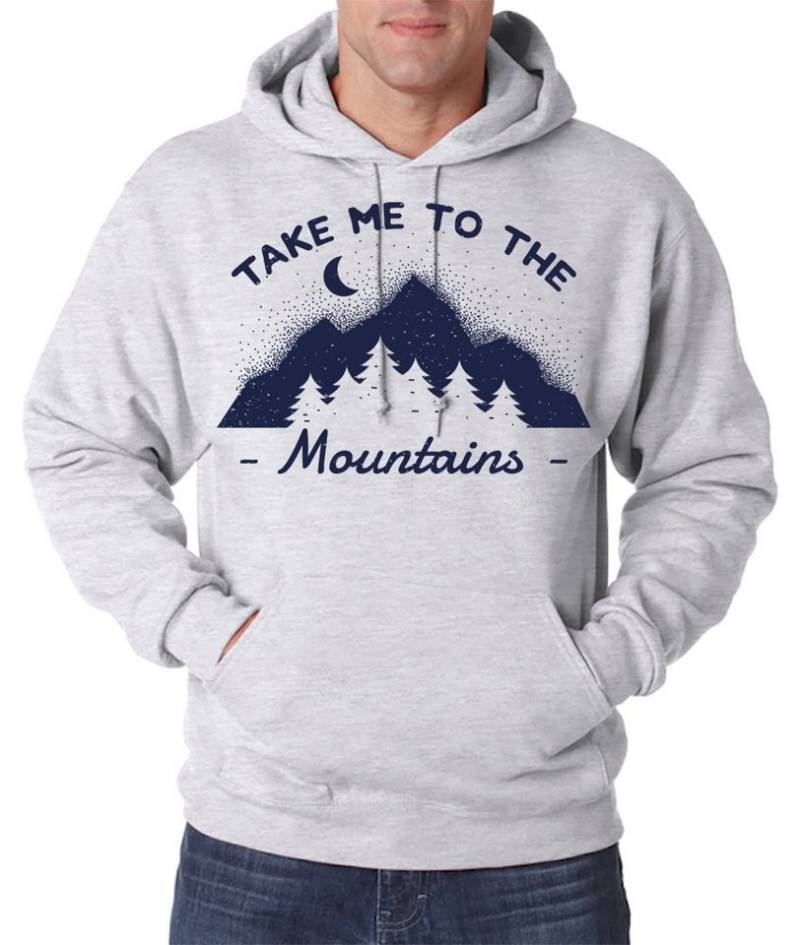 Youth Designz Kapuzenpullover Take me to the Mountains Herren Hoodie Pullover mit Trendigem Berg Frontdruck von Youth Designz