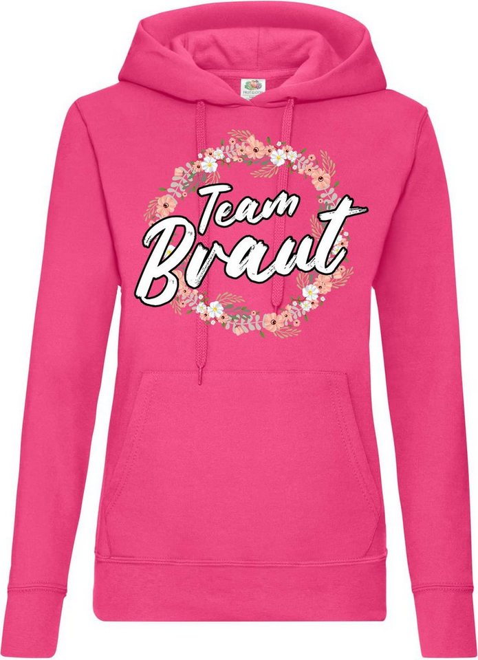 Youth Designz Kapuzenpullover Team Braut Damen Hoodie Pullover mit tollem Hochzeits Frontaufdruck von Youth Designz