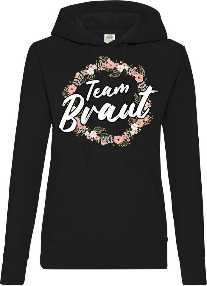 Youth Designz Kapuzenpullover Team Braut Damen Hoodie Pullover mit tollem Hochzeits Frontaufdruck von Youth Designz