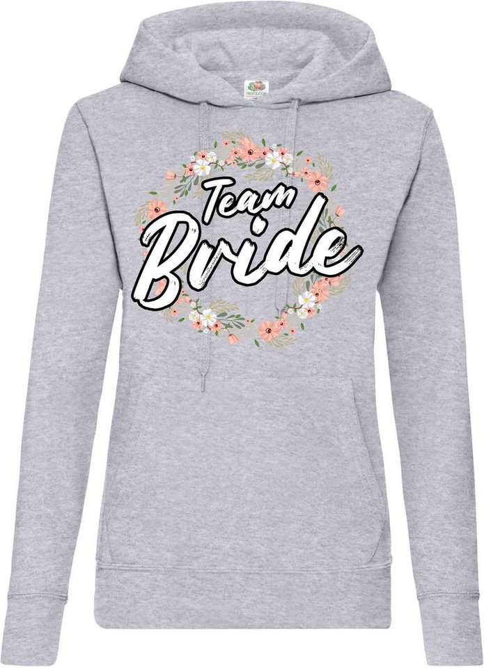 Youth Designz Kapuzenpullover Team Bride Damen Hoodie Pullover mit tollem Hochzeits Frontprint von Youth Designz