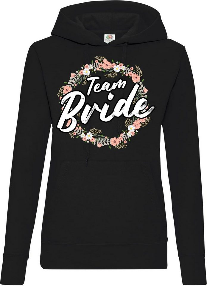 Youth Designz Kapuzenpullover Team Bride Damen Hoodie Pullover mit tollem Hochzeits Frontprint von Youth Designz