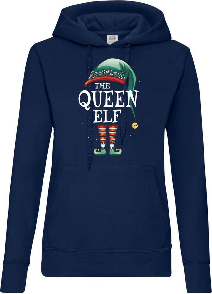 Youth Designz Kapuzenpullover The Queen Elf Damen Hoodie Pullover mit trendigem Weihnachten Frontdruck Youth Designz Kapuzenpullover The Queen Elf Damen Hoodie Pullover mit trendigem Weihnachten Frontdruck von Youth Designz