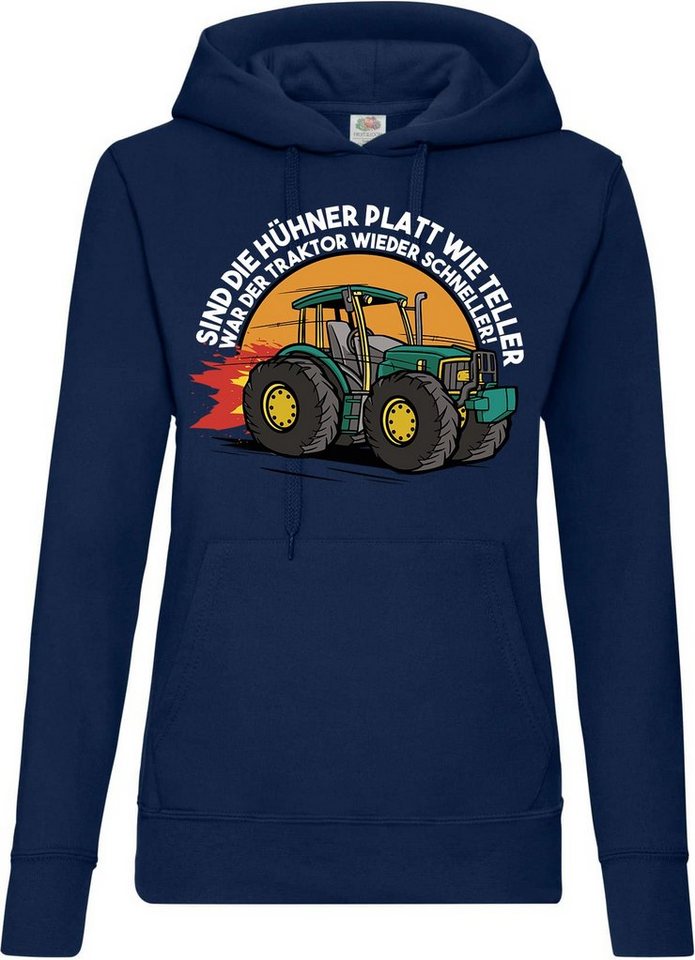 Youth Designz Kapuzenpullover Traktor Farmerin Damen Hoodie Pullover mit lustigem Spruch und Logo Aufdruck Youth Designz Kapuzenpullover Traktor Farmerin Damen Hoodie Pullover mit lustigem Spruch und Logo Aufdruck von Youth Designz