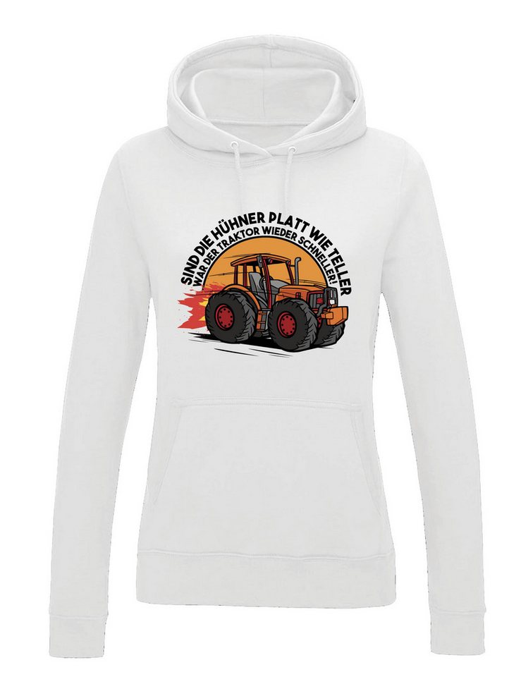 Youth Designz Kapuzenpullover Traktor Farmerin Damen Hoodie Pullover mit lustigem Spruch und Logo Aufdruck von Youth Designz