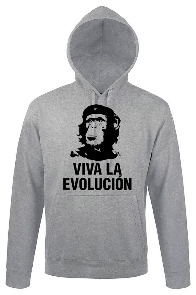 Youth Designz Kapuzenpullover Viva la Evolucion Herren Hoodie Pullover mit lustigem Affen Frontprint von Youth Designz