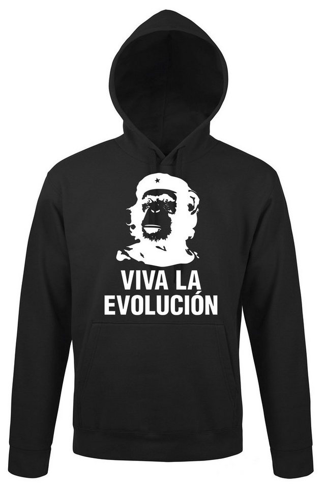 Youth Designz Kapuzenpullover Viva la Evolucion Herren Hoodie Pullover mit lustigem Affen Frontprint von Youth Designz