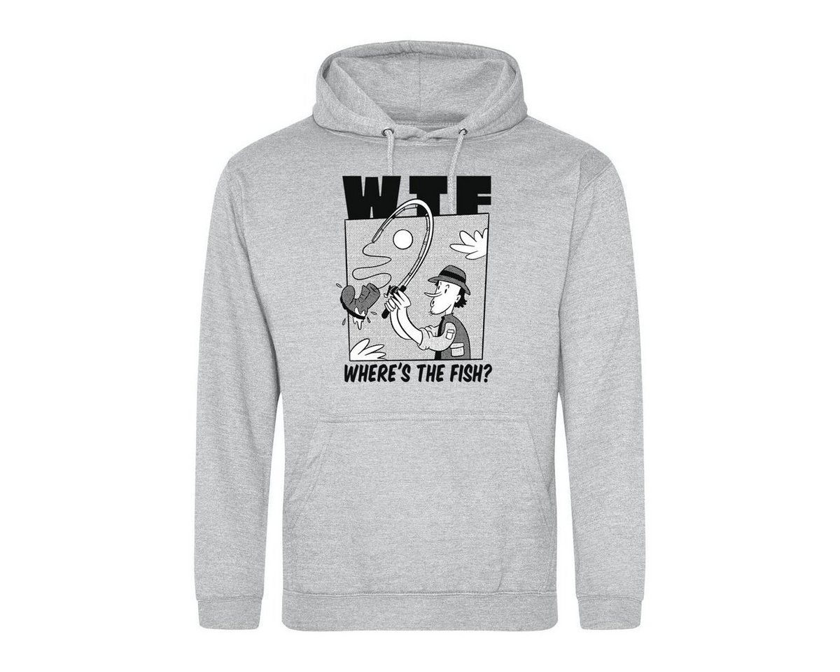 Youth Designz Kapuzenpullover "WTF Where´s The Fish?" Herren Hoodie Pullover mit trendigem Frontprint von Youth Designz