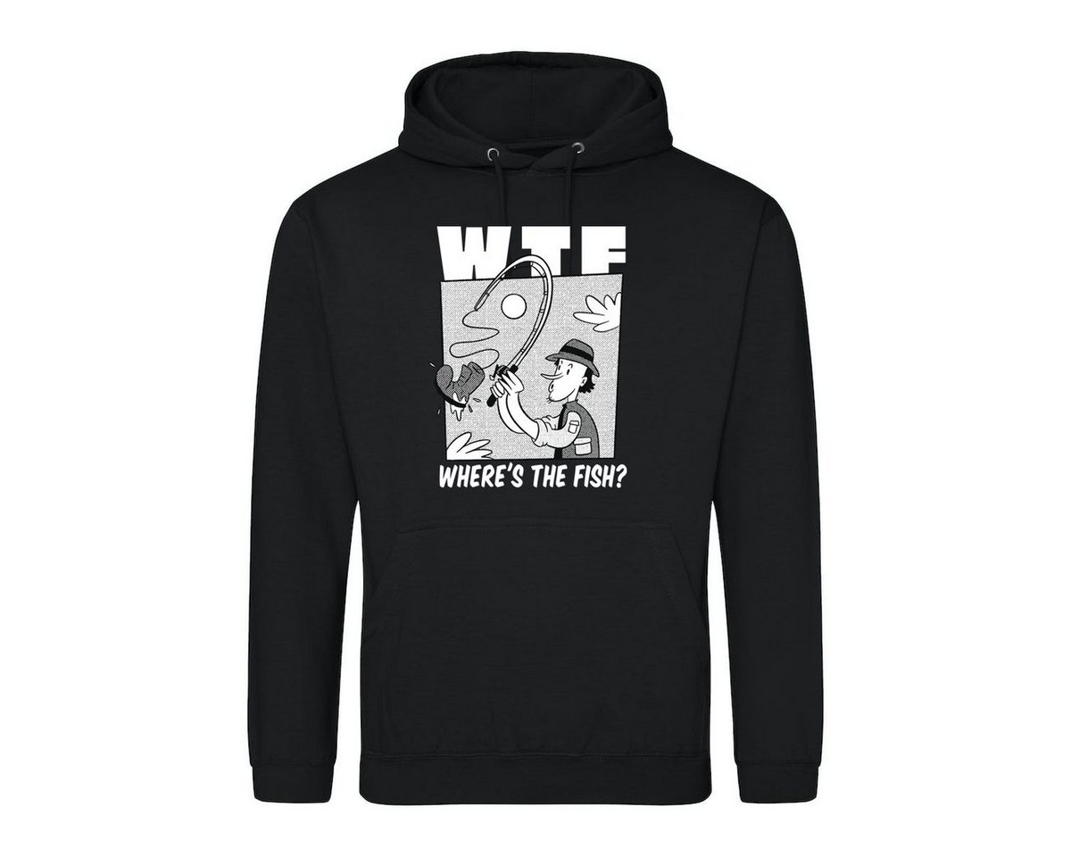 Youth Designz Kapuzenpullover "WTF Where´s The Fish?" Herren Hoodie Pullover mit trendigem Frontprint von Youth Designz