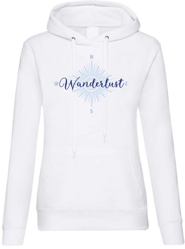 Youth Designz Kapuzenpullover Wanderlust Damen Hoodie Pullover mit trendigem Frontprint von Youth Designz