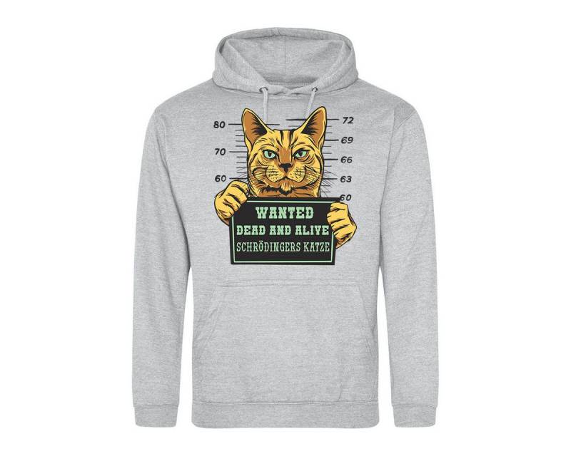 Youth Designz Kapuzenpullover Wanted Katze Herren Hoodie Pullover mit modischem Frontprint von Youth Designz