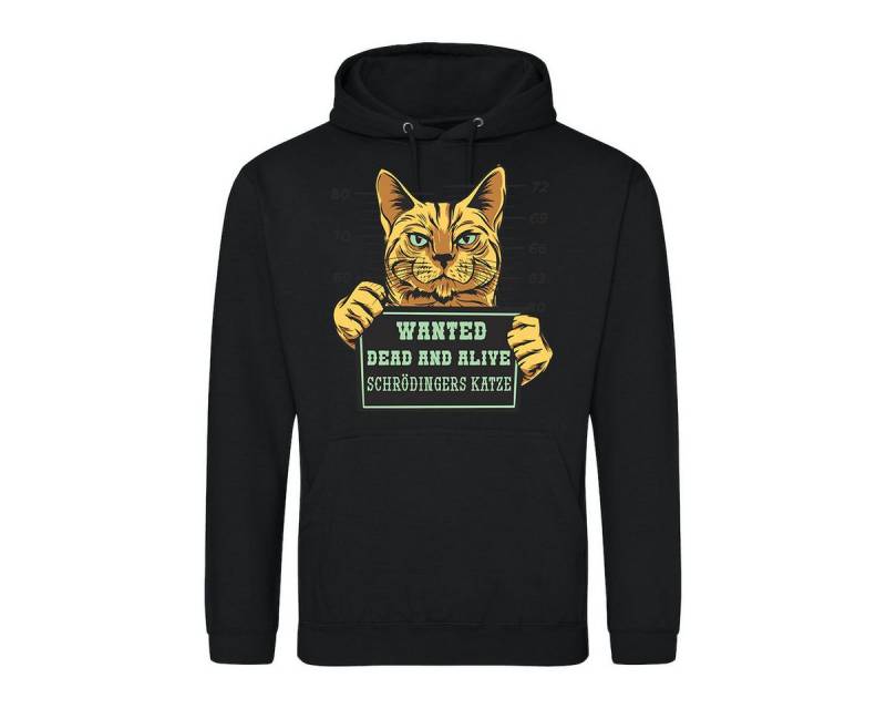 Youth Designz Kapuzenpullover Wanted Katze Herren Hoodie Pullover mit modischem Frontprint von Youth Designz