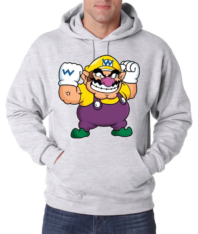 Youth Designz Kapuzenpullover Wario Herren Hoodie Pullover mit Retro Gaming Frontprint von Youth Designz