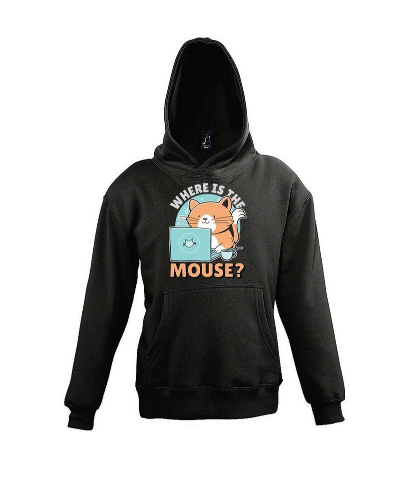 Youth Designz Kapuzenpullover Where Is The Mouse Kinder Hoodie Pullover mit lustigen Frontprint von Youth Designz