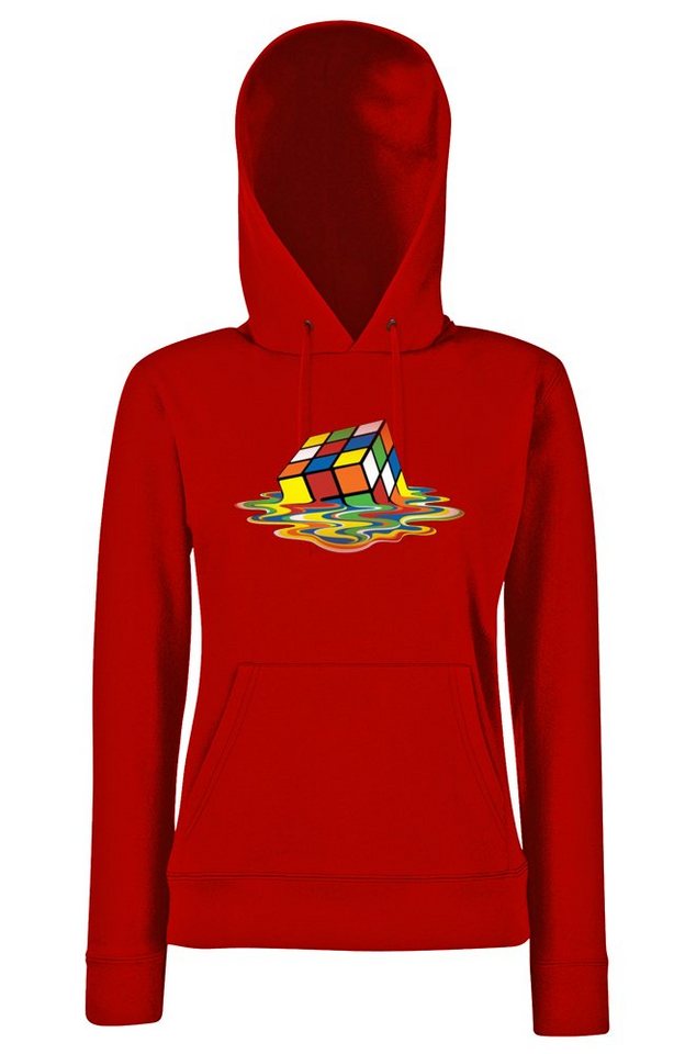 Youth Designz Kapuzenpullover Zauberwürfel Damen Hoodie Pullover mit trendigem Frontprint von Youth Designz