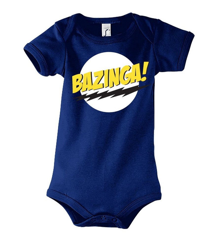 Youth Designz Kurzarmbody Baby Body Strampler Bazinga mit niedlichem Frontprint von Youth Designz