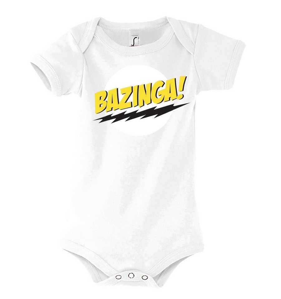 Youth Designz Kurzarmbody Baby Body Strampler Bazinga mit niedlichem Frontprint von Youth Designz