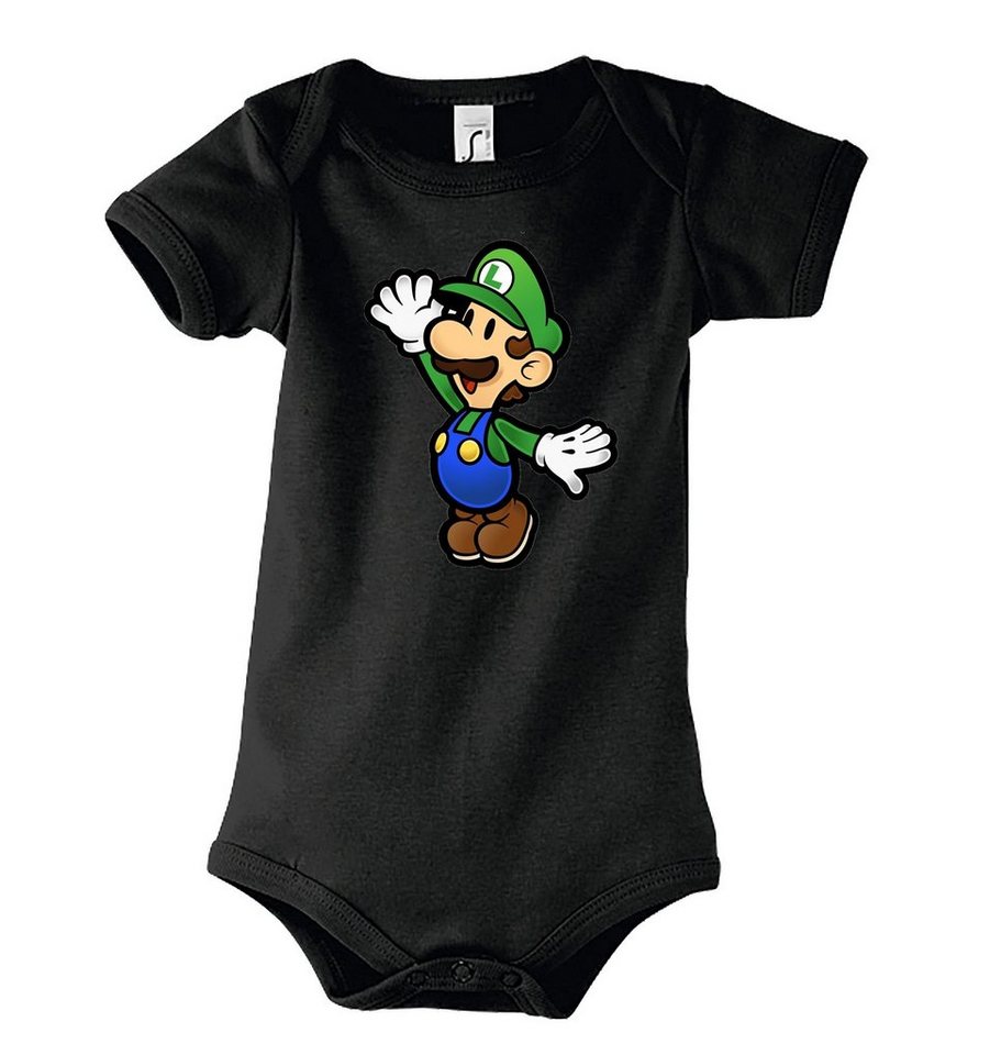 Youth Designz Kurzarmbody Baby Body Strampler Luigi mit niedlichem Frontprint von Youth Designz