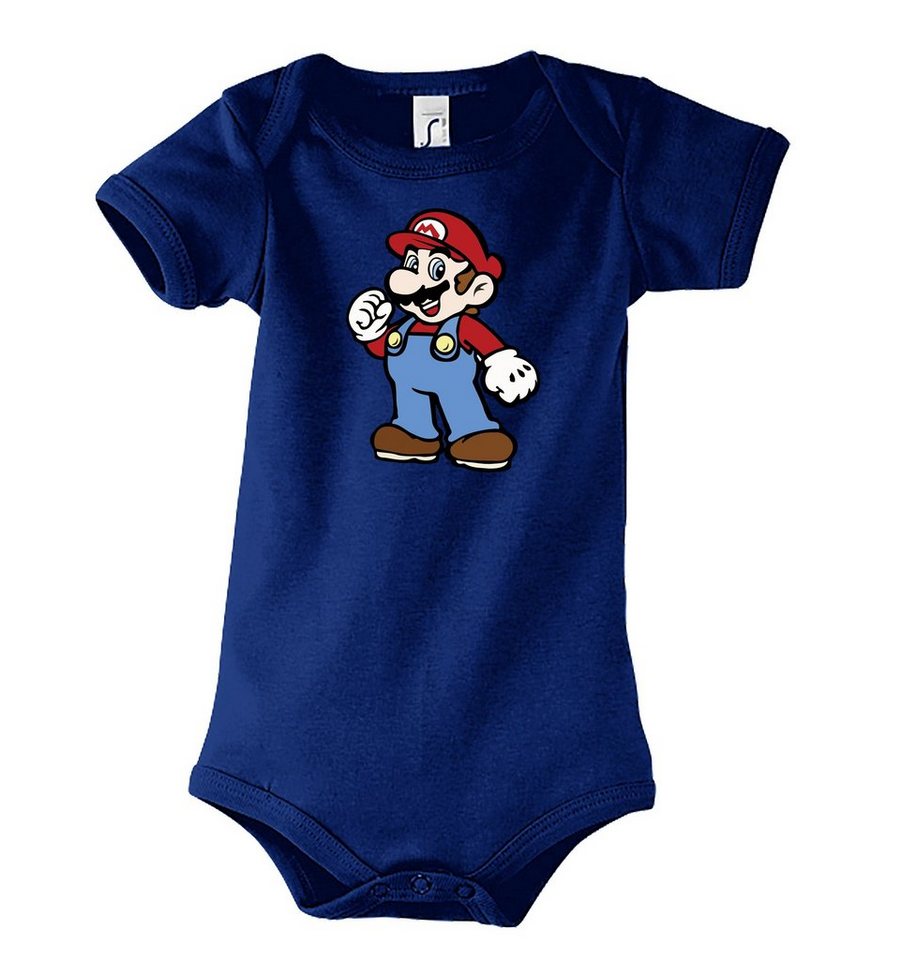 Youth Designz Kurzarmbody Baby Body Strampler Mario mit niedlichem Frontprint von Youth Designz