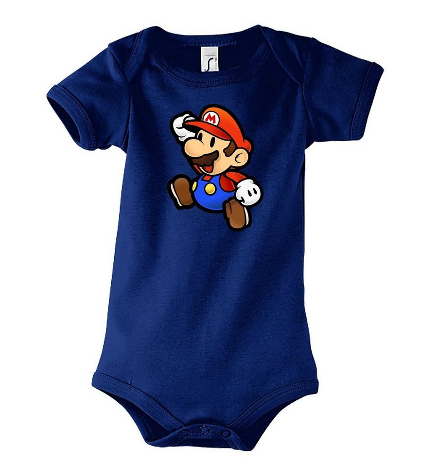 Youth Designz Kurzarmbody Baby Body Strampler Mario mit niedlichem Frontprint von Youth Designz