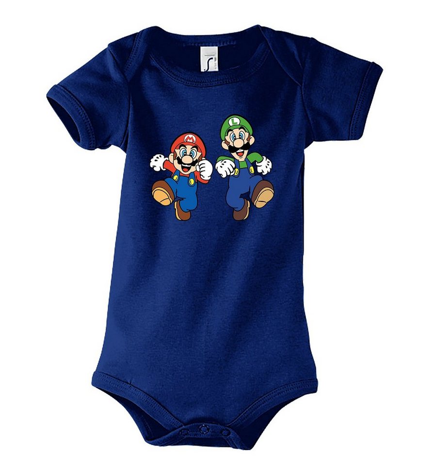 Youth Designz Kurzarmbody Baby Body Strampler Mario & Luigi Mit niedlichem Frontprint von Youth Designz